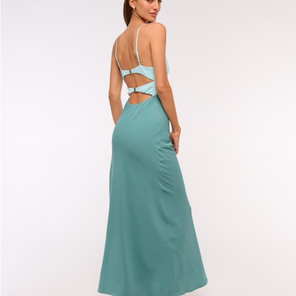 Abercrombie & Fitch Teal Open-Back Maxi Dress
